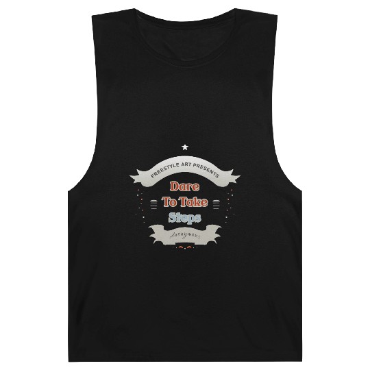 Dare to Take Steps Badge Typography Barnard Tanks