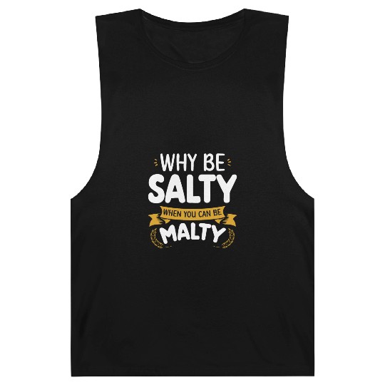 Salty or Malty Craft Beer Humor Barnard Tanks