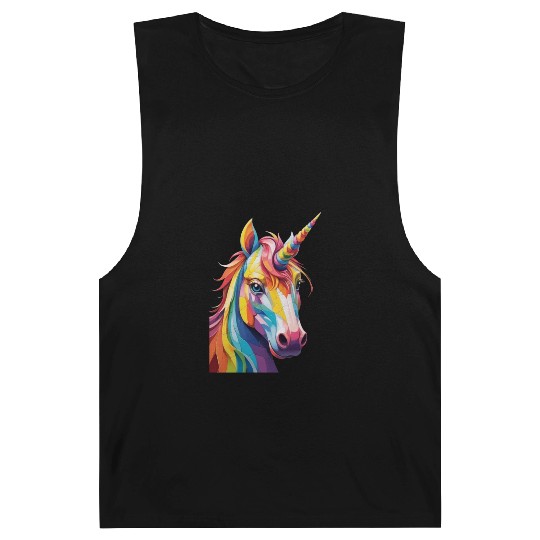 Colorful Rainbow Unicorn Barnard Tanks