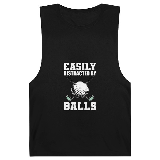 Golf Ball Humor Golfing Driver Golf Gift for Male Barnard Tanks