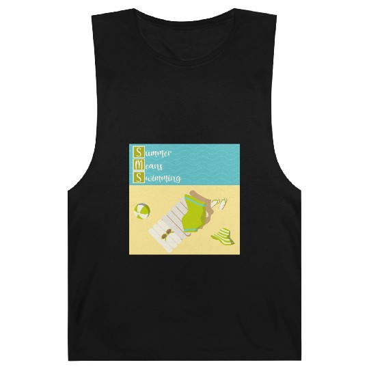 Summer means swimming beach scene Barnard Tanks