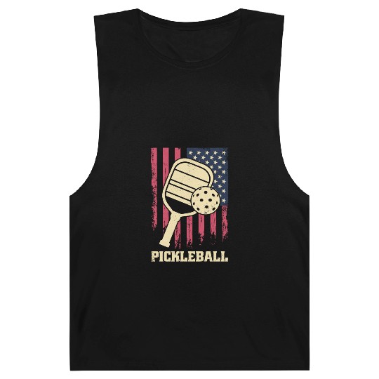 Patriotic Pickleball Passion Barnard Tanks