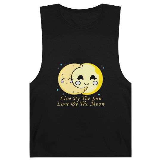 Live By The Sun Love By The Moon, Cartoon Sun Moon Barnard Tanks