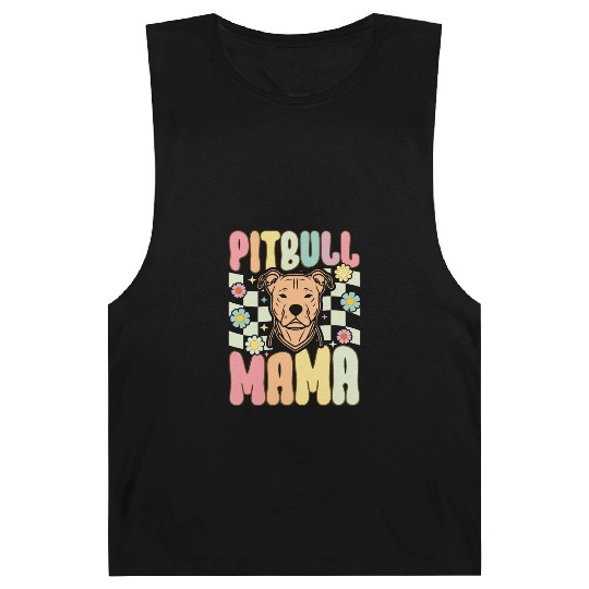 Groovy Pitbull Mom Female Dog Lover Barnard Tanks