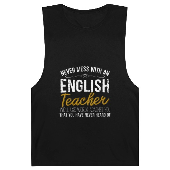 Never Mess With An English Teacher Gift Barnard Tanks