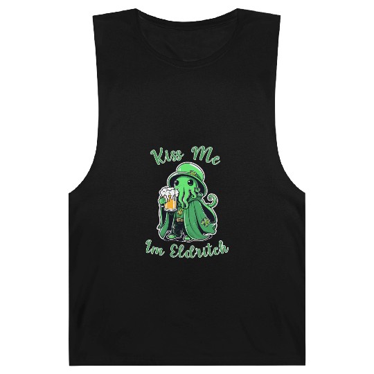 Kiss Me I'm Eldritch - St. Paddy's Day Cthulhu Barnard Tanks