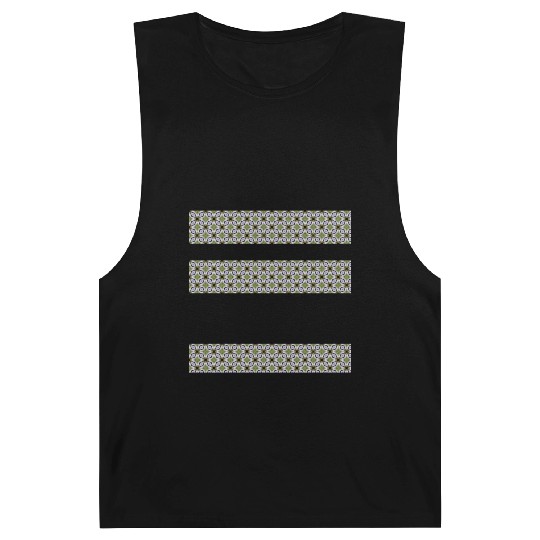 irregular stripes of green and lavender Barnard Tanks