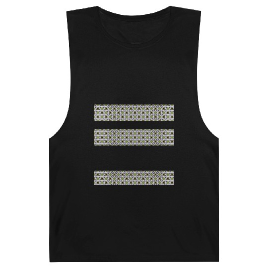 irregular stripes of green and lavender Barnard Tanks