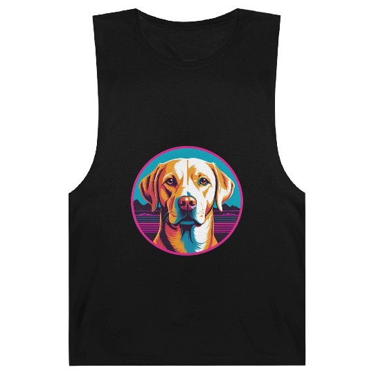 Synthwave Labrador Retriever 2 Barnard Tanks