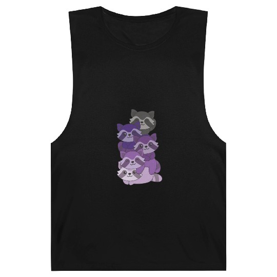 Enbian Flag Pride Lgbtq Cute Raccoon Pile Barnard Tanks