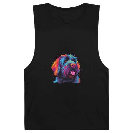 Colorful Russian Black Terrier Barnard Tanks