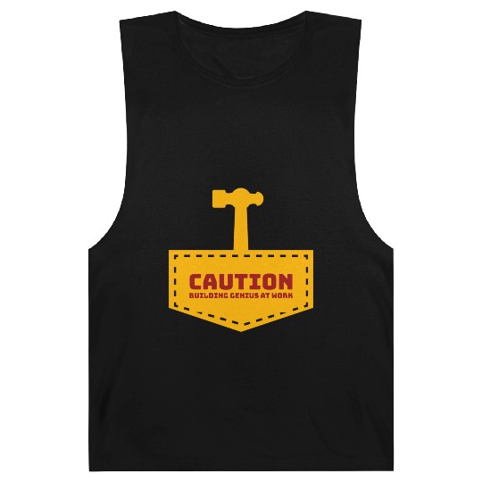 Caution building genius at work Barnard Tanks