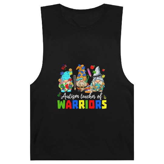 Autism Teacher Warriors Autism Autism Gnome Gift Barnard Tanks