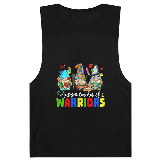 Autism Teacher Warriors Autism Autism Gnome Gift Barnard Tanks