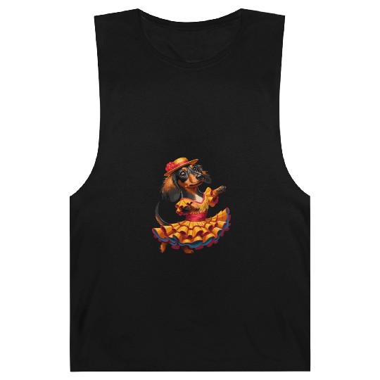 Dachshund dancing flamenco, animal dance Barnard Tanks