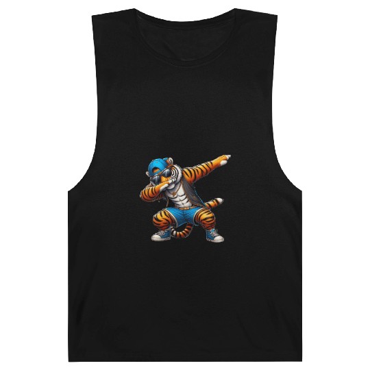 Dabbing Tiger With Sunglasses Cool Dabbing Tiger Barnard Tanks