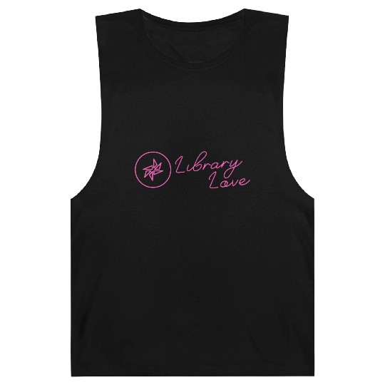 ALIA Library Love Neon Pink Solid Barnard Tanks