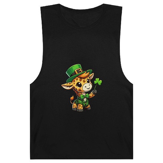 St. Patrick's Day Giraffe Cartoon Barnard Tanks