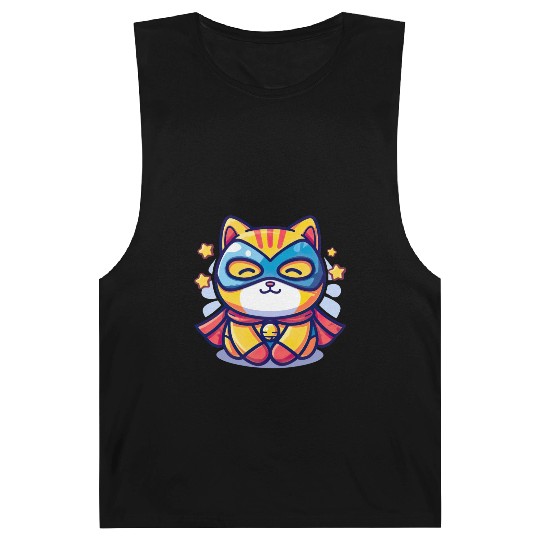 Superhero Kawaii Cat Barnard Tanks