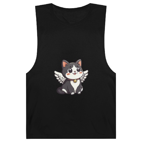Kawaii Cat Angel Barnard Tanks
