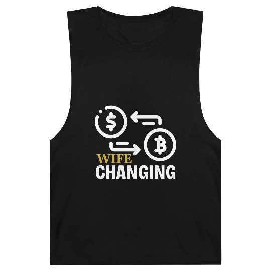 Black and Gold Wife Changing - Bitcoin Barnard Tanks