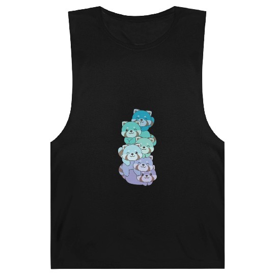 Neptunic Flag Pride Lgbtq Cute RedPanda Pile Barnard Tanks