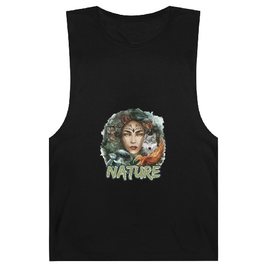 Nature-Inspired Wolf Owl Turtle Phoenix Woman Barnard Tanks