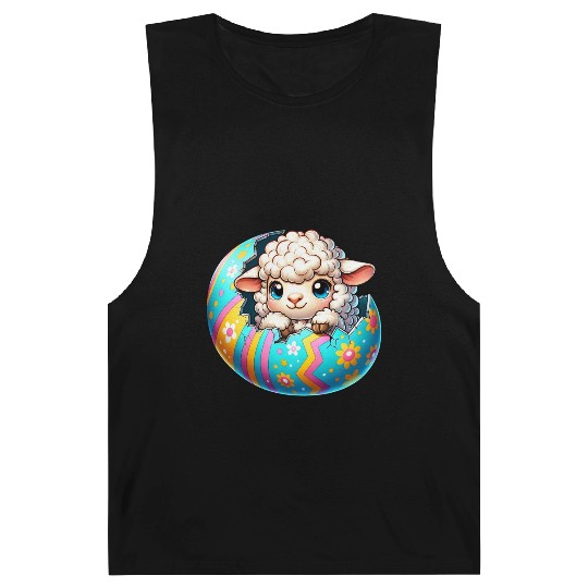 Colorful Lamb Hatching from Easter Egg Cartoon Barnard Tanks