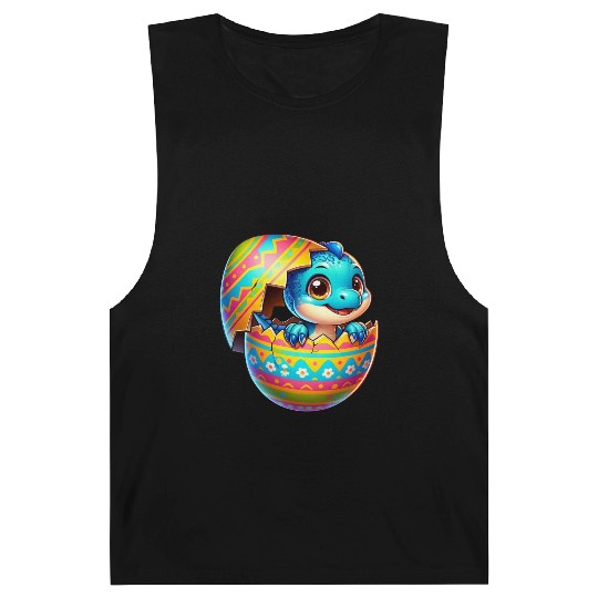 Easter Egg Dino T-Rex Hatching Colorful Cartoon Barnard Tanks