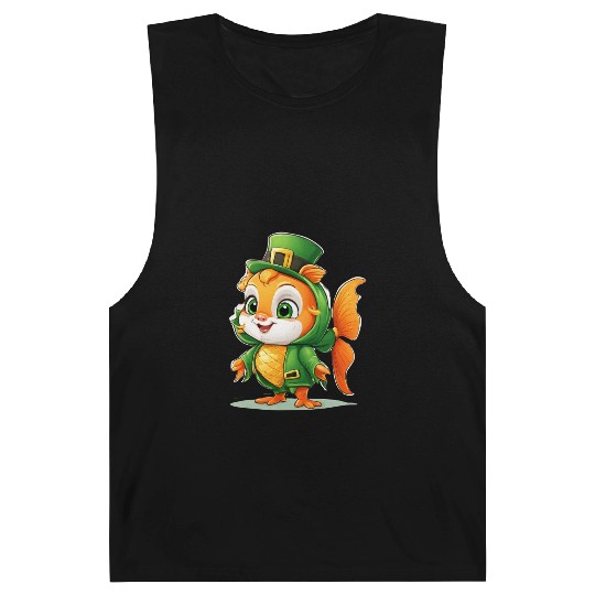 Lucky Fin: St. Patrick's Cute Fish Design Vibrant Barnard Tanks