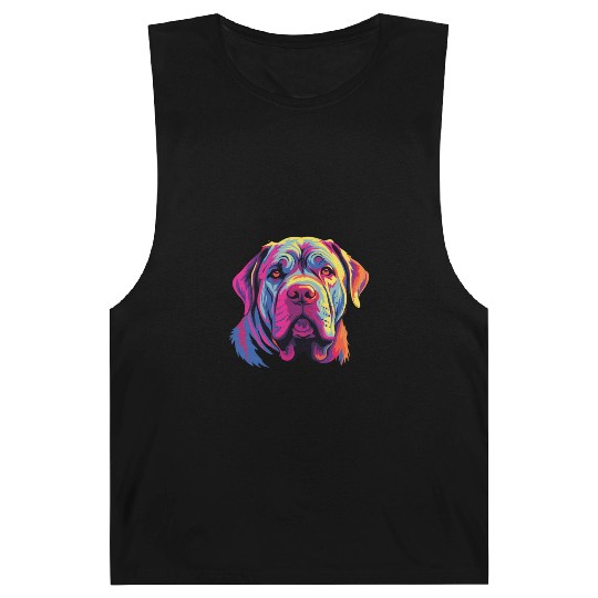 Watercolor Colorful Neapolitan Mastiff Barnard Tanks