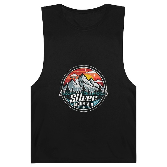 Retro Silver Mountain Ski Barnard Tanks