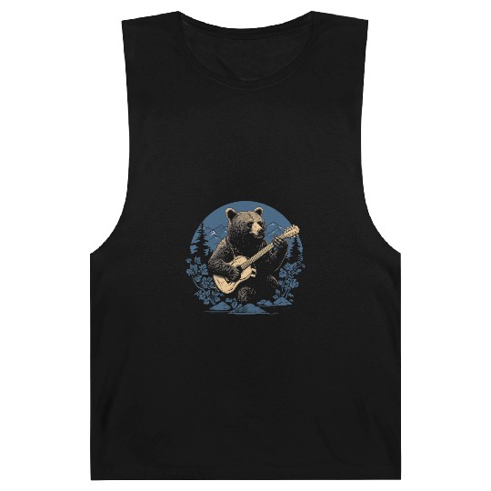 Grizzly Bear Playing Guitar Barnard Tanks