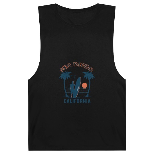 San Diego California Beach Surf Summer Barnard Tanks