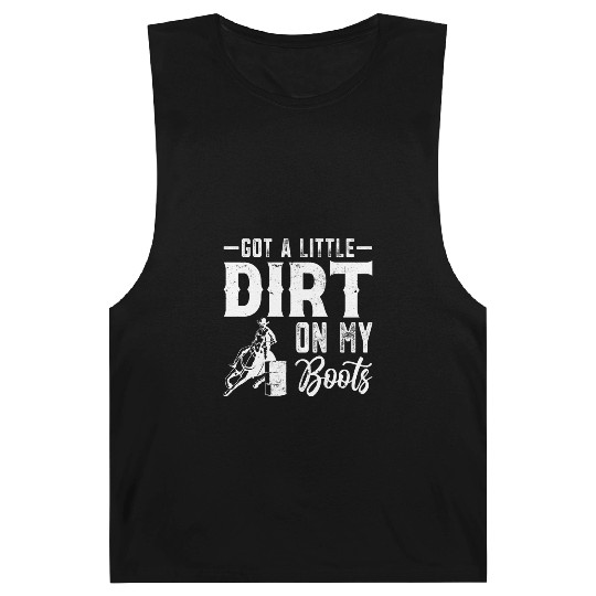 Funny Western Riding Horse Barrel Racing Barnard Tanks