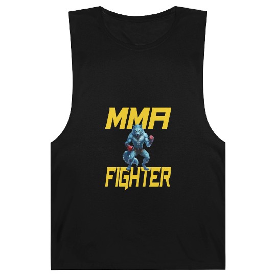 MMA Werewolf - Cool MMA Fighter Design Barnard Tanks
