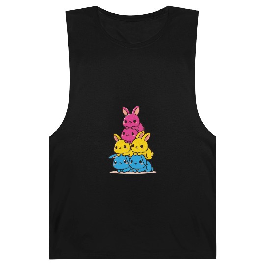 Bunny Pansexual Flag Pride Month Cute Bunny Barnard Tanks