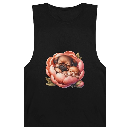 Dogs Sleeping In Flower Barnard Tanks