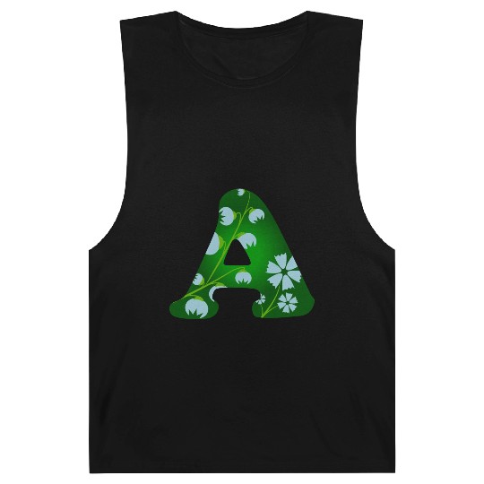Monogram with capital letter A and bellflowers Barnard Tanks