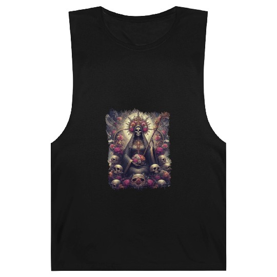 Santa Muerte Mexican Folk Culture Saint Barnard Tanks