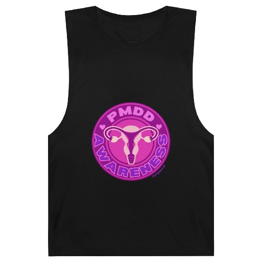 PMDD Awareness Logo | Pink Purple Womb Barnard Tanks