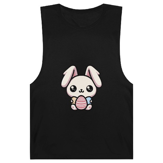 Cute Kawaii chibi Easter Bunny With Eggs Barnard Tanks