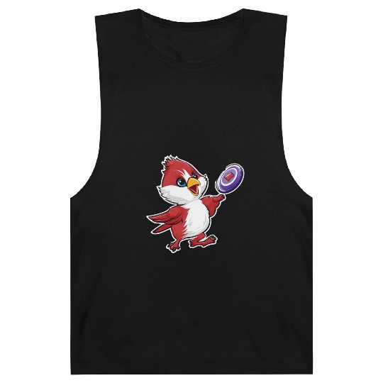 Cardinal Frisbee Fun: Vibrant Cardinal Design for Barnard Tanks