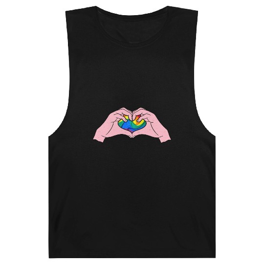 Hands Heart w/ Pride Flag Barnard Tanks