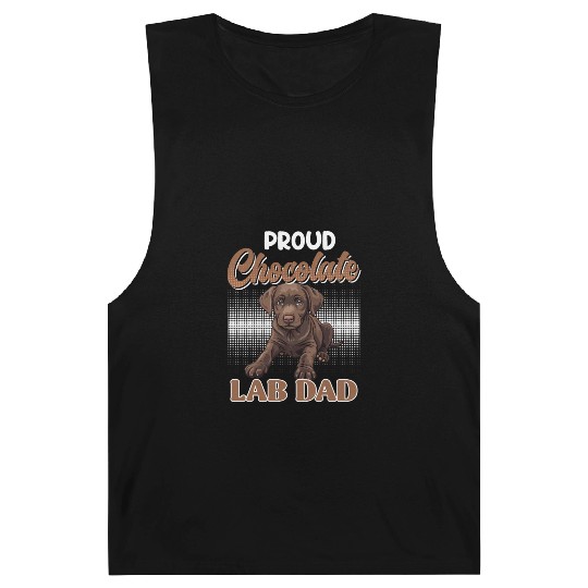 Labrador Owner PROUD CHOCOLATE LAB LAB DAD Barnard Tanks