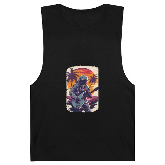 Astronaut Guitar Player Space Music Lover Barnard Tanks