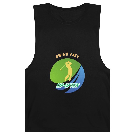Swing Easy, Sip Often. Funny golf beer Barnard Tanks