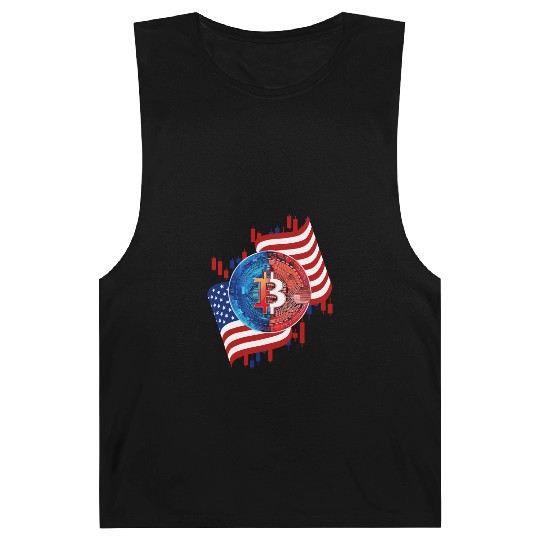 American Flag Bitcoin Crypto Currency Trading Barnard Tanks