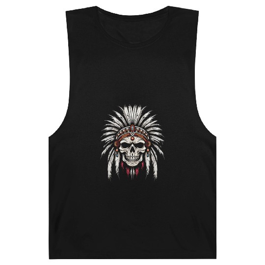 Indigenous Native American Skull Skull Head Barnard Tanks