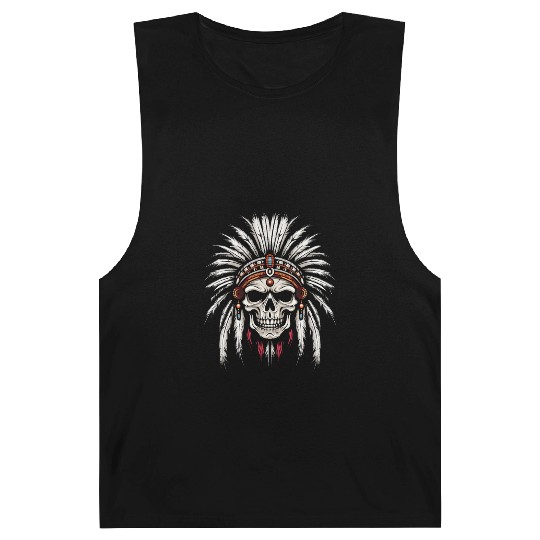 Indigenous Native American Skull Skull Head Barnard Tanks